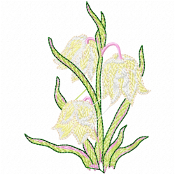 Flowers And Tree Embroidery Design 5